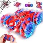 Tzf - spider voiture tlcommande enfant 14km / h, 360rotation jouet de cascade rc avec feux de roue, ...