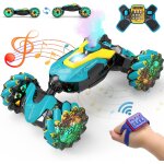 Tzf - tlcommande, voiture de cascade  capteur de gestes avec spray et musique, voiture rc programmable ...