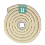 U type coin de table en verre pare - chocs de protection, blanc