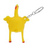 ¿uf de poule � presser, jouet amusant avec porte - cl�s, jouet de farces anti - stress pour enfants
