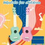 Ukulele acoustique 4 cordes, petite guitare pour enfants, instrument de musique de simulation, jouet ...