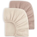 Ulteronixshop - lot de 2 draps - housses en mousseline de coton pour enfant 60 x 120 cm / 70 x 140 cm ...
