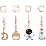 Ulteronixshop - 4 pi�ces arche portique deveil eveil bebe bois, jouet a suspendre bebe, jouets pour si�ge ...