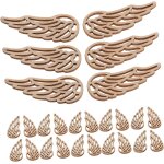 Ulteronixshop - lot de 50 ailes d'ange en bois pour d�coration d'oiseau marron clair