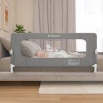 Ulteronixshop - barri�re de lit enfant sans per�age requis, 150 cm barri�re de lit b�b� repliable, cadre ...