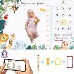 Ulteronixshop - couverture etape pour bebe en francais - pour fille ou garcon - inclus toise pour suivre ...