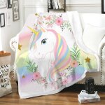 Ulteronixshop - couverture plaids enfant licorne en flanelle 130x150 fille rose couverture de lit canap� ...