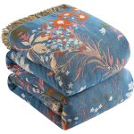 Ulteronixshop - couvre - lit premium boho 100% coton couverture douillette a franges couverture boho ...