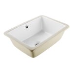 Ulteronixshop - lavabo de salle de bain sous plan, 400 x 305 mm, vasque rectangulaire en c�ramique blanche ...