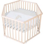 Ulteronixshop - parc b�b� hexagonal en bois  liebhabear  + tapis de parc et roues avec freins - blanc ...