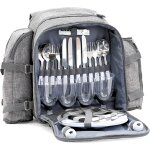Ulteronixshop - sac a dos de pique - nique pour 4 personnes set de pique - nique 32 pi�ces gris avec ...