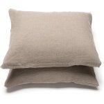 Ulteronixshop - taie d�oreiller en 100% lin ¿ 2 pi�ces 80 x 80 ¿ housse de coussin luxueuse, thermor�gulate ...