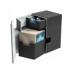 Ultimate guard - boite pour cartes flip'n'tray deck case 100 + taille standard xenoskin noir