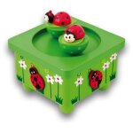 Ulysse couleurs d'enfance - 3875 - jouet de premier age - boite a musique coccinelle feuille