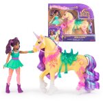 Unicorn academy, coffret ava & leaf power of friendship, avec selle et 2 accessoires de pouvoir translucides, ...