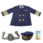 Uniforme de pilote pour la journe des enfants, costumes d'halloween cosplay d'htesse de l'air pour ...