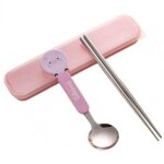 Ustensiles pour b�b�, poign�e en pp exquise, cuill�re multifonctionnelle pour enfants, baguettes ensemble ...