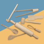 Ustensiles de cuisine amusants pour enfants, jouet de simulation, cuill�re, pelle, epingles a rouler, ...
