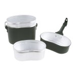 Ustensile de cuisine de camping 3 pices 1, vert militaire allemagne, bote a djeuner de survie randonne, ...