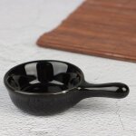 Ustensile de cuisine miniature pour maison de poup�e 1:12, mini pot a soupe en c�ramique a une poign�e, ...
