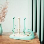 Vaccoir a biberons t1 sans bpa pour bb, egouttoir pour biberons, lisse et rond, avec de nombreuses ...
