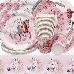 Vaisselle de fête chevaux anniversaire, chevaux vaisselle papier set assiettes en papier serviettes tasses ... Vaisselle de fête chevaux anniversaire, chevaux vaisselle papier set assiettes en papier serviettes tasses ...
