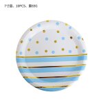 Vaisselle de f�te jetable en poudre bleue, 1 pi�ce, couverts jetables, gobelet en papier, serviette en ...