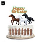 Vaisselle jetable de dcoration de fte de cheval assiettes de fte de cheval gobelets de serviette bannire ...