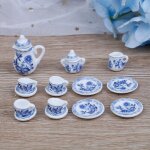 Vaisselle en porcelaine a motifs de fleurs, echelle pièces / ensemble, accessoires de cuisine miniatures, ... Vaisselle en porcelaine a motifs de fleurs, echelle pièces / ensemble, accessoires de cuisine miniatures, ...