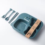 Vaisselle style dessin anim� et dinosaure pour enfant, en paille de bl�, 6 pi�ces par ensemble, r�sistant ...