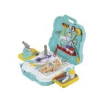 Valise centre pediatrique avec poupon 18 cm - malette soins docteur - cabinet medical poupee - accessoires ...