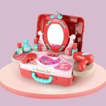 Valise convertible pour enfants, jeu de simulation, maquillage, dressing, jouet, cadeaux de no�l