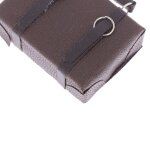 Valise en cuir et bois pour maison de poup�e, 1 pi�ce, miniature, vintage, mini bo�te a bagages pour ...