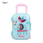 Valise de poup�e avec animaux de dessin anim�, coffre miniature, jouets, meubles de maison de poup�e, ...