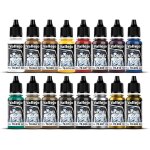Vallejo set de peintures acryliques model color couleurs moyen age. kit de 16 couleurs fini mat en flacons ...