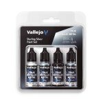 Vallejo set true metallic metal argent sterling (plata de ley). 4 flacons de 18 ml. - vallejo