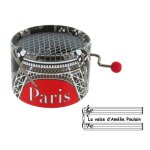 La valse d'amlie poulain n2 - bote a musique a manivelle ronde en carton avec mcanisme musical de ...