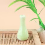 Vase en cramique miniature echelle 1:12, 1 pice, bouteille vert clair, jouet de dcoration pour la ...