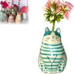 Vase a chat a pois, pièce faite a la main, parfait pour les amoureux des chats, pour la décoration de ... Vase a chat a pois, pièce faite a la main, parfait pour les amoureux des chats, pour la décoration de ...
