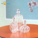 Vase a fleurs miniature pour maison de poup�e 1:12, mini bouteille en verre, couvercle en li�ge, petits ...