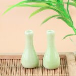 Vase miniature en cramique vert clair pour maison de poupe 1:12, petite bouteille, jouet dcoratif ...