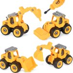 Vhicules de construction tracteur jouet enfant bb 2 3 4 5 ans garcon filles, 4 en 1 diy jouet camion ...