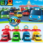 V�hicule de garage tayo le petit bus pour enfants, 4 mod�les � �chelle, jouet amusant