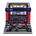 V�hicules miniatures die cast 1 / 43 formule 1 pit stop (figurines m�caniciens + stand + accessoires) ...