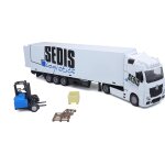 Vhicules miniatures die cast 1 / 43 street fire - camion avec remorque mercedes benz actros sedis logistics ...