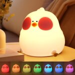 Veilleuse, 7 couleurs + 36h, lampe de nuit en silicone en forme d'animal mignon, contr�le tactile, rechargeabl ...