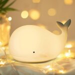 Veilleuse baleine pour enfants, veilleuse mignonne en silicone a changement de couleur avec commande ... Veilleuse baleine pour enfants, veilleuse mignonne en silicone a changement de couleur avec commande ...