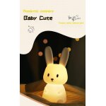 Veilleuse bebe bunny avec 7 changements de lumi�re contr�le de taprecharge usb fonction minuterie lampe ...