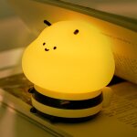 Veilleuse bb ours, 7 couleurs 3 modes veilleuse dimmable, lampe en silicone, veilleuse led rechargeable, ...