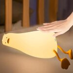 Veilleuse b�b�, rechargeable veilleuse enfant silicone tactile canard veilleuse led rechargeable avec ...
